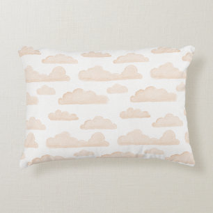Melon Dreamtime Wasserfarbenwolken Akzent Kissen