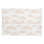 Melon Dreamtime Watercolor Wolken Pillowcase Kissenbezug (Rückseite-Links)