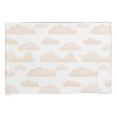 Melon Dreamtime Watercolor Wolken Pillowcase Kissenbezug (Vorderseite-Rechts)