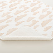 Melon Dreamtime Watercolor Wolken Sherpa Blanket Sherpadecke (3/4)