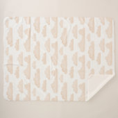 Melon Dreamtime Watercolor Wolken Sherpa Blanket Sherpadecke (Vorderseite (Horizontal))