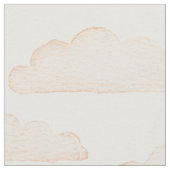 Melon Dreamtime Watercolor Wolken Stoff (Nahaufnahme)