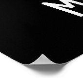 Melon-dy Funny Melon Pun Dark BG Poster (Ecke)