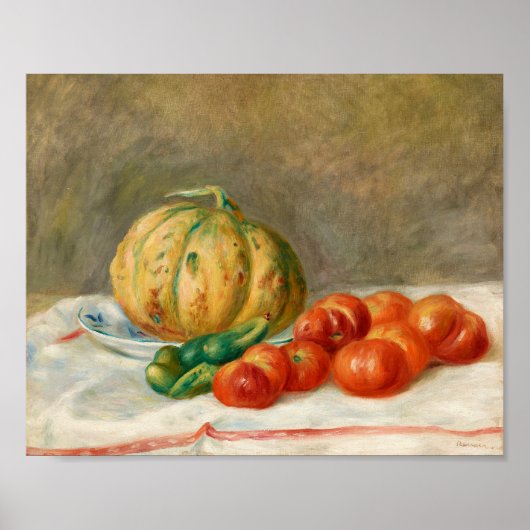 Melon et Tomates | Pierre-Auguste Renoir Poster (Vorne)