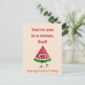 Melon Father's Day Edition Postkarte (Stehend Vorderseite)