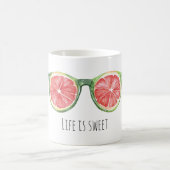 Melon Fruit Green Sunglasses Kaffeetasse (Mittel)