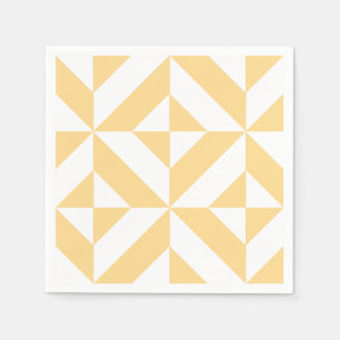Melon Geometrische Art Deco Serviette