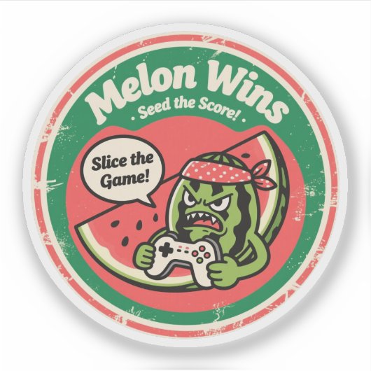 Melon gewinnt! Score-Gamer Aufkleber (Vorderseite)