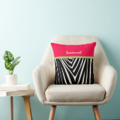 Melon Hot Pink Personalize Stylish Zebra Pillow Kissen (Stuhl )