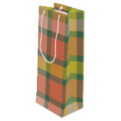Melon Karo Geschenktüte Für Weinflaschen (Rückseite Schrägansicht)