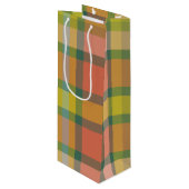 Melon Karo Geschenktüte Für Weinflaschen (Vorderseite Schrägansicht)
