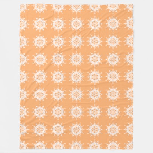 Melon Mandala Fleecedecke (Vorderseite)