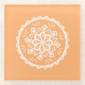 Melon Mandala Glasuntersetzer (Vorderseite)