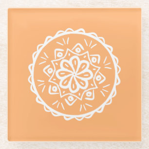 Melon Mandala Glasuntersetzer