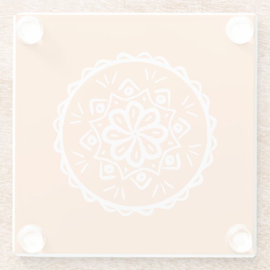 Melon Mandala Glasuntersetzer (Rückseite)