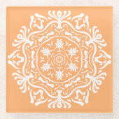 Melon Mandala Glasuntersetzer (Vorderseite)