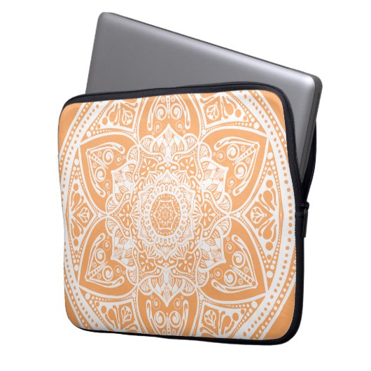 Melon Mandala Laptopschutzhülle (Vorderseite Links)