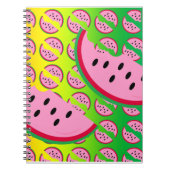 Melon Mania Fun Rainbow Watermelon Muster Notizblock (Vorderseite)