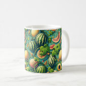 Melon Medley: Ein lebendiges Patchwork im Weingart Kaffeetasse (VorderseiteRechts)