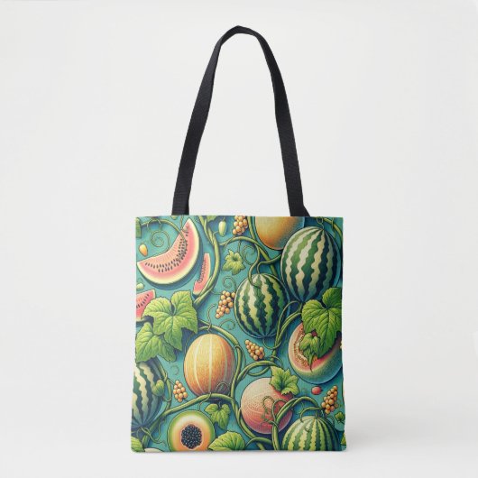 Melon Medley: Ein lebendiges Patchwork im Weingart Tasche (Vorderseite)