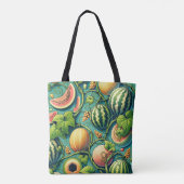 Melon Medley: Ein lebendiges Patchwork im Weingart Tasche (Rückseite)