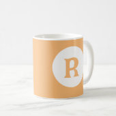 Melon Orange Monogram Kaffeetasse (VorderseiteRechts)