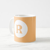 Melon Orange Monogram Kaffeetasse (Vorderseite Links)
