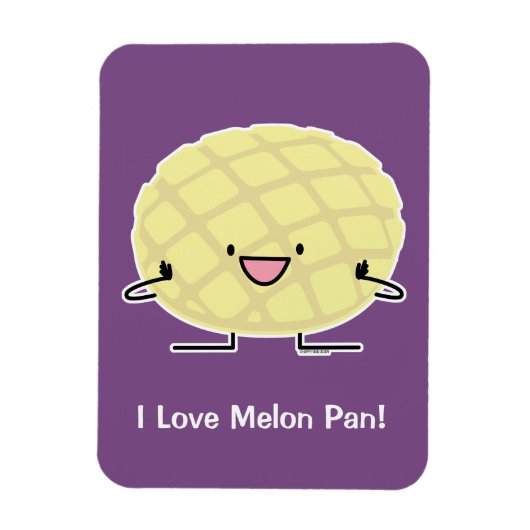 Melon Pan Japanischer Concha Süßbrotpatisserie Magnet (Vertikal)