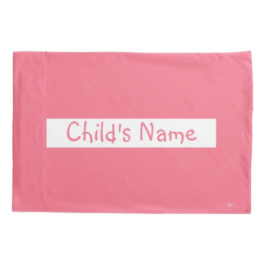 Melon Pink mit Kindername HAMbyWG Kissenabdeckung Kissenbezug (Rückseite)