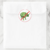 Melon Rhinos verboten! Runder Aufkleber (Tasche)