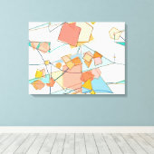 Melon, Rosa und Aqua abstrakt Leinwanddruck (Insitu (Holzboden))