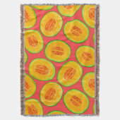 Melon-Scheiben-Aquarellmuster Decke (Vorderseite Vertikal)