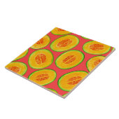 Melon-Scheiben-Aquarellmuster Fliese (Seite)