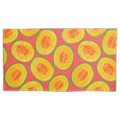 Melon-Scheiben-Aquarellmuster Kissenbezug (Vorderseite-Links)