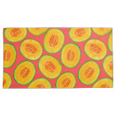 Melon-Scheiben-Aquarellmuster Kissenbezug (Vorderseite-Rechts)