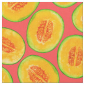 Melon-Scheiben-Aquarellmuster Stoff (Nahaufnahme)