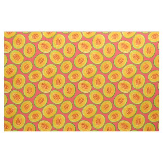 Melon-Scheiben-Aquarellmuster Stoff (Fat Quarter (45,7 x 55,9 cm))