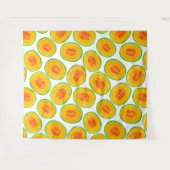 Melon-Scheiben-Aquarellmuster Wandteppich (Vorderseite (Horizontal))