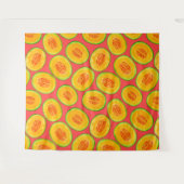 Melon-Scheiben-Aquarellmuster Wandteppich (Vorderseite (Horizontal))