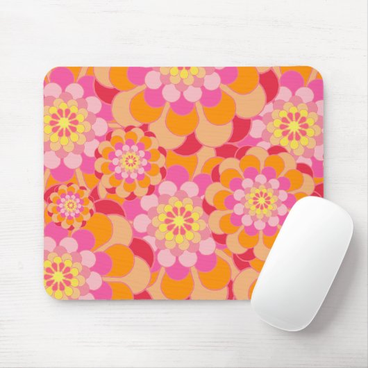 Melon Shades Floral Background Mousepad (Mit Mouse)