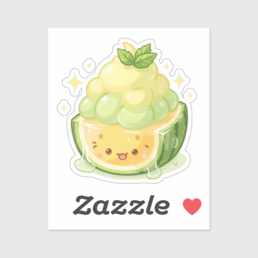 Melon Shaved Ice Aufkleber (Blatt)