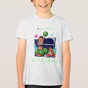 Melon Smash Capybara Sommerclub – Süße Capybara V Tri-Blend Shirt