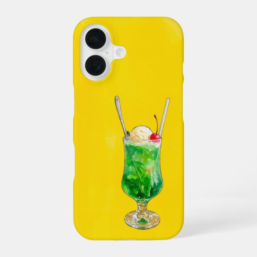 Melon soda float! (Japanese Cream Soda) iPhone 16 Hülle (Rückseite)