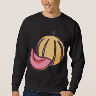 Melon Sommerfruchtdesign für Obst und Wassermelone Sweatshirt