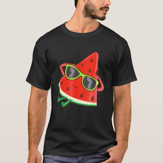 Melon Summer Fruit Sonnenbrille auf dem Wassermelo T-Shirt (Vorderseite)