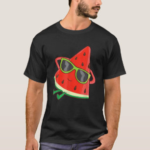Melon Summer Fruit Sonnenbrille auf dem Wassermelo T-Shirt