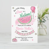 Melon Themed Birthday Einladung (Stehend Vorderseite)