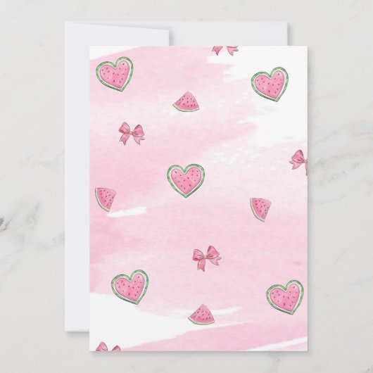 Melon Themed Birthday Einladung (Rückseite)