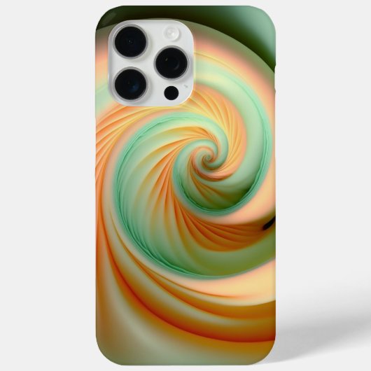 Melon und Peach farben Spiralen Case-Mate iPhone Hülle (Rückseite)