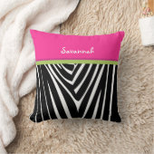 Melon und Pink Personalize Stilvolle Zebra Pillow Kissen (Decke)
